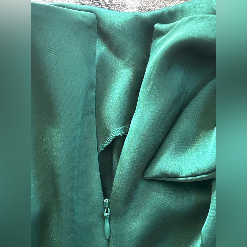 Zara Draped Satin Effect Dress - Picture 6 of 9